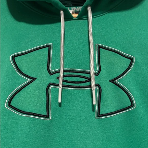 Under Armour Storm Cold Gear Women's XL Drawstring Hoodie Green Loose Activewear - Picture 7 of 11